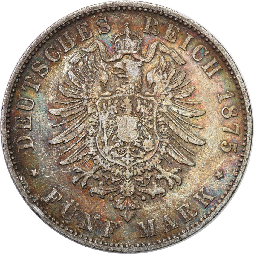 Niemcy, Bawaria. 5 marek 1875 D